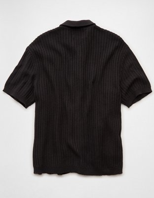 AE Weekend Button-Up Sweater Polo Shirt