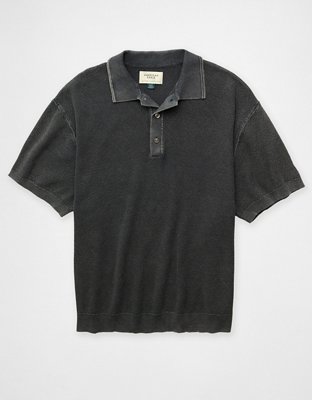 AE Garment-Washed Sweater Polo