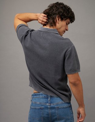 AE Garment-Washed Sweater Polo