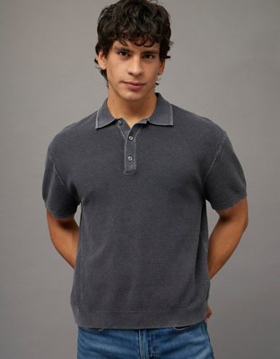 AE Garment-Washed Sweater Polo