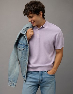 AE Garment-Washed Sweater Polo