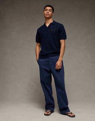 AE Short-Sleeve Sweater Polo