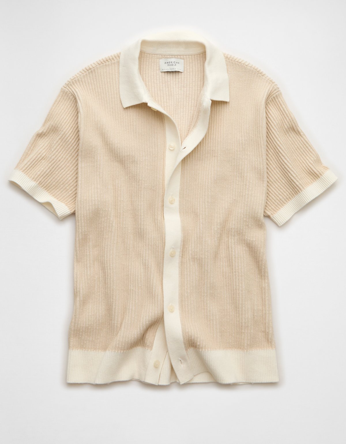 AE Striped Button-Up Sweater Polo - image 3