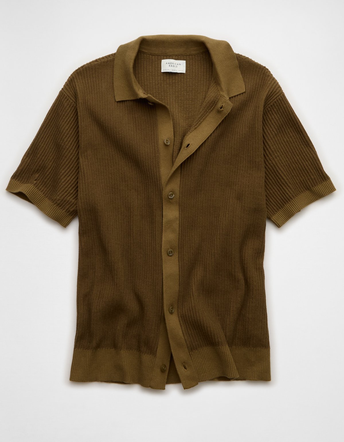 AE Striped Button-Up Sweater Polo - image 3