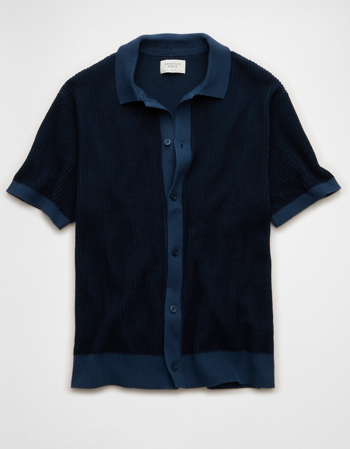 AE Striped Button-Up Sweater Polo - image 3