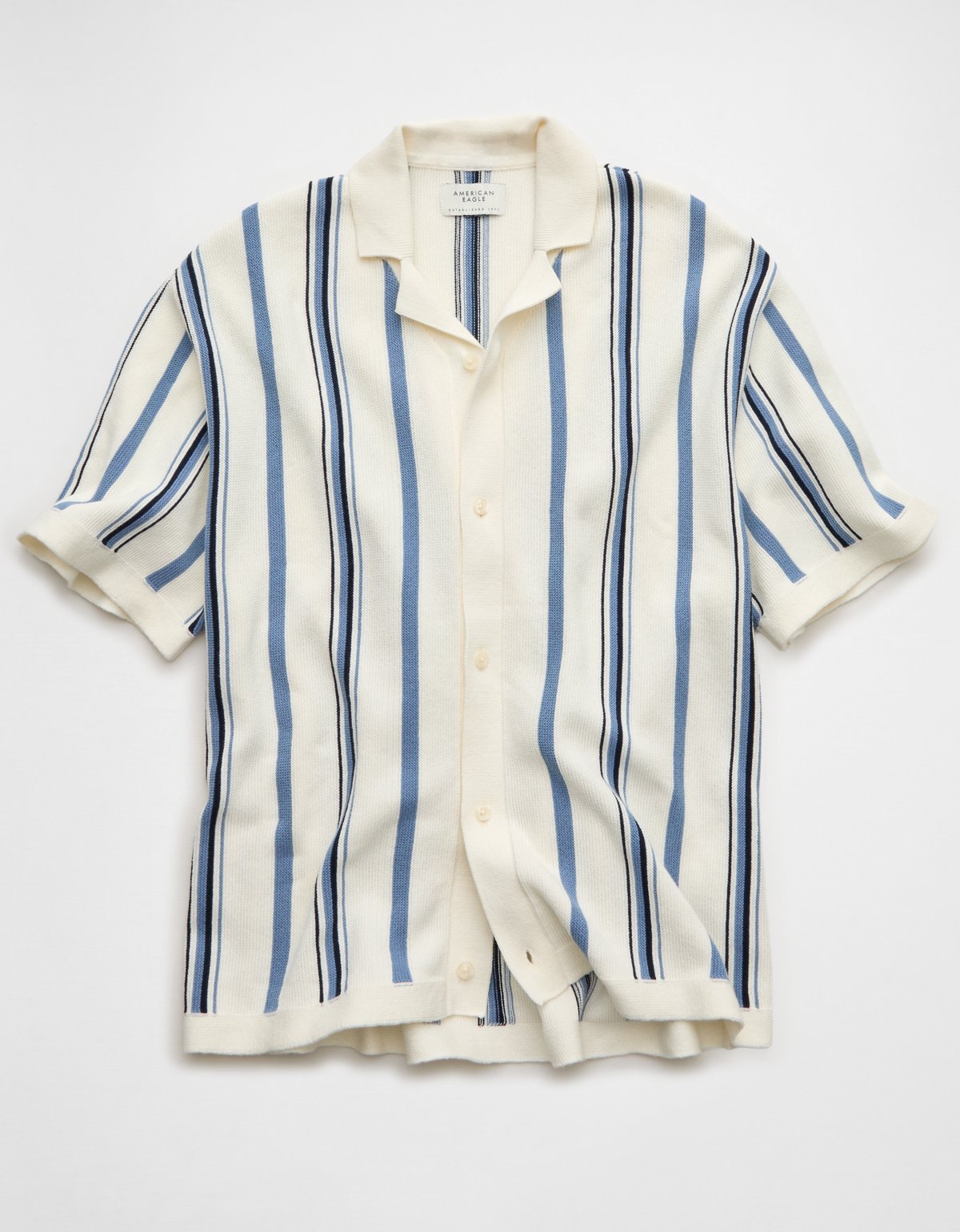 AE Striped Button-Up Sweater Polo - image 3