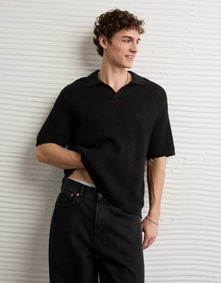 AE Garment-Washed Sweater Polo