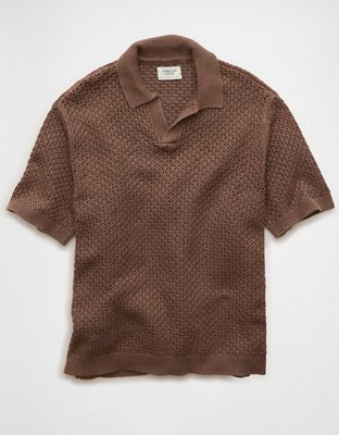 AE Garment-Washed Sweater Polo