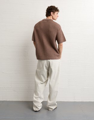 AE Garment-Washed Sweater Polo