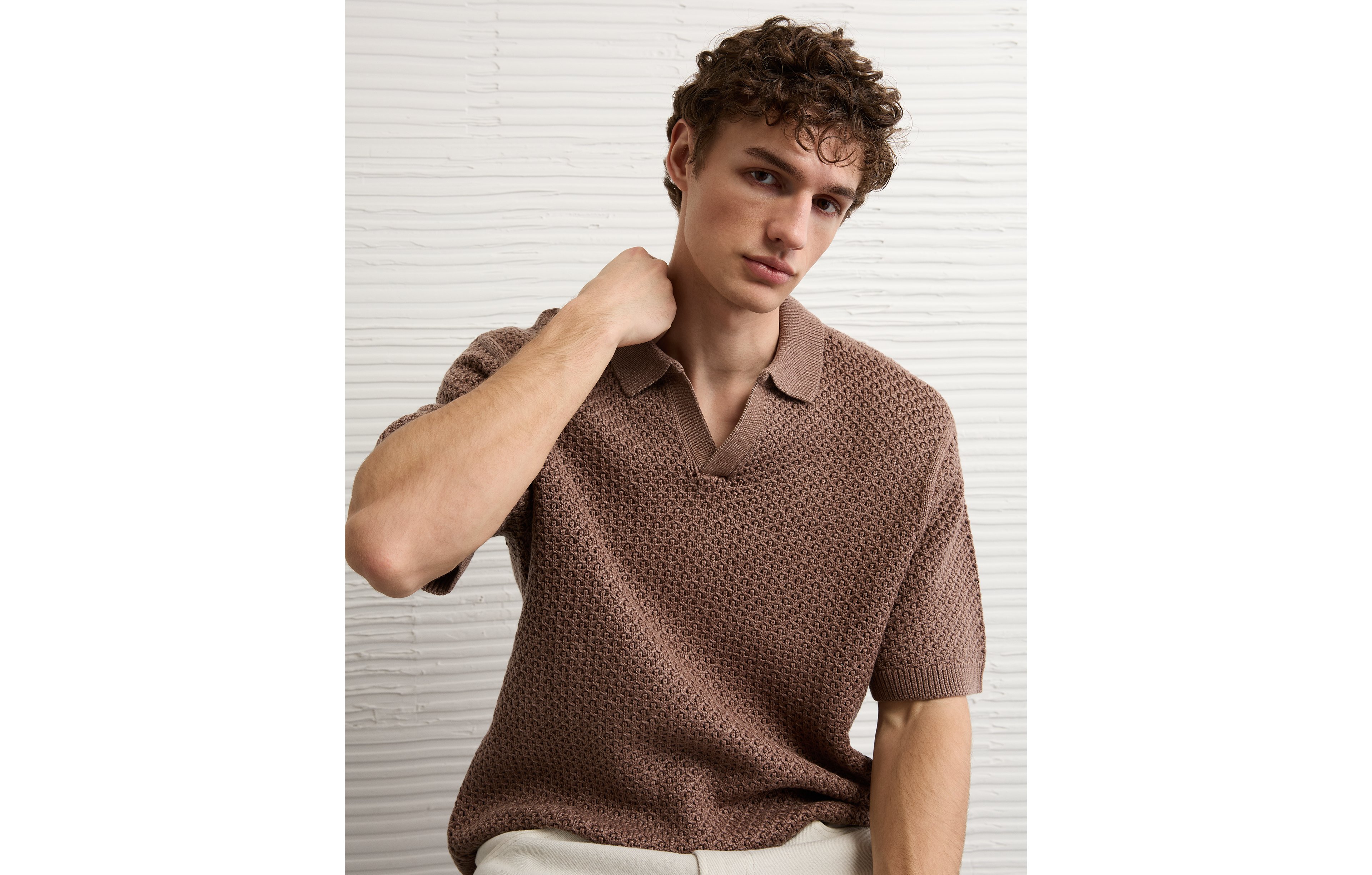 AE Garment-Washed Sweater Polo
