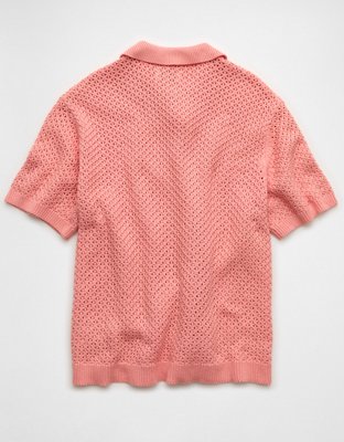 AE Garment-Washed Sweater Polo