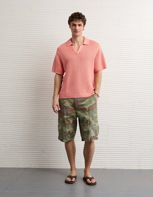 AE Garment-Washed Sweater Polo