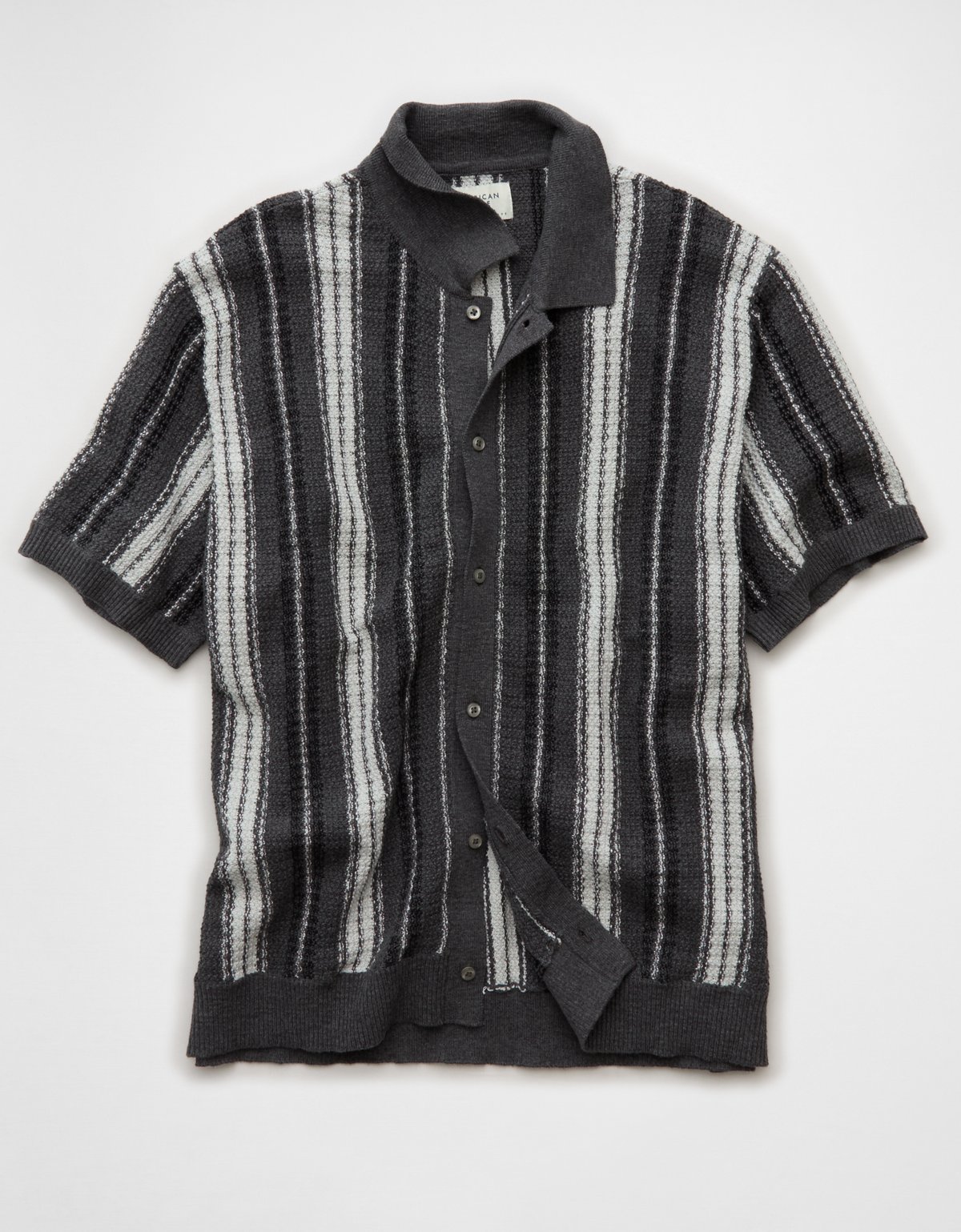 AE Striped Button-Up Sweater Polo - image 3