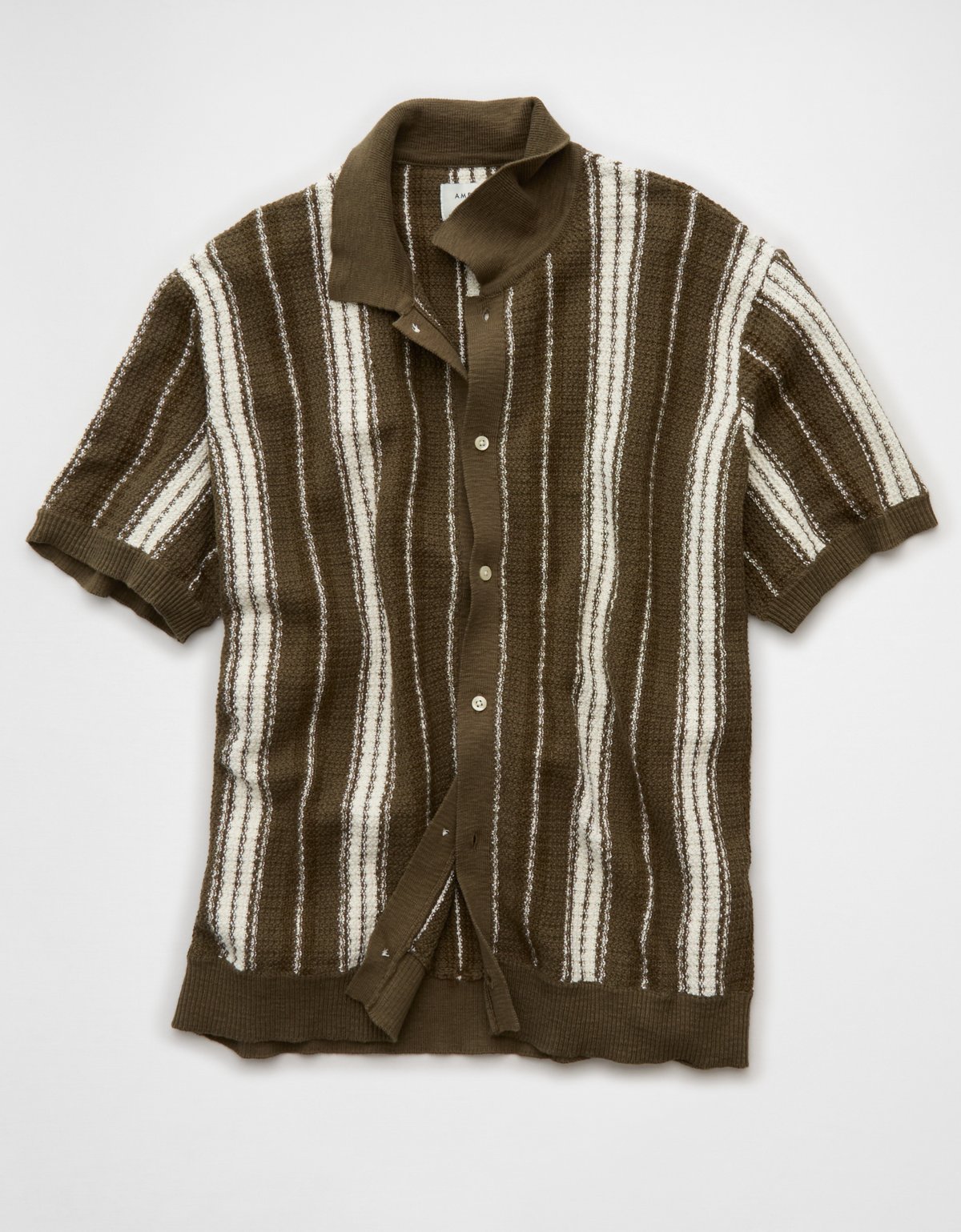 AE Striped Button-Up Sweater Polo - image 3