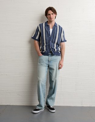 AE Striped Button-Up Sweater Polo from American Eagle - $41.96