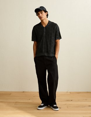 AE Garment-Washed Sweater Polo