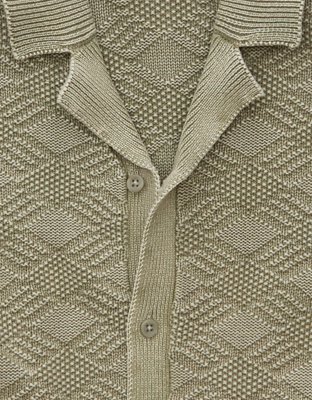 AE Garment-Washed Sweater Polo