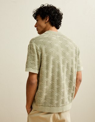 AE Garment-Washed Sweater Polo