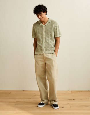 AE Garment-Washed Sweater Polo