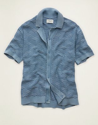 AE Garment-Washed Sweater Polo