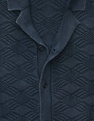 AE Garment-Washed Sweater Polo