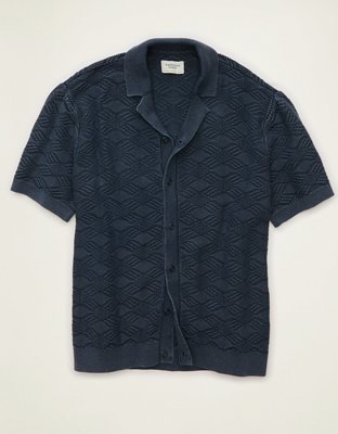 AE Garment-Washed Sweater Polo