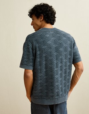 AE Garment-Washed Sweater Polo