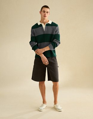 AE Shaker Stitch Rugby Sweater Polo