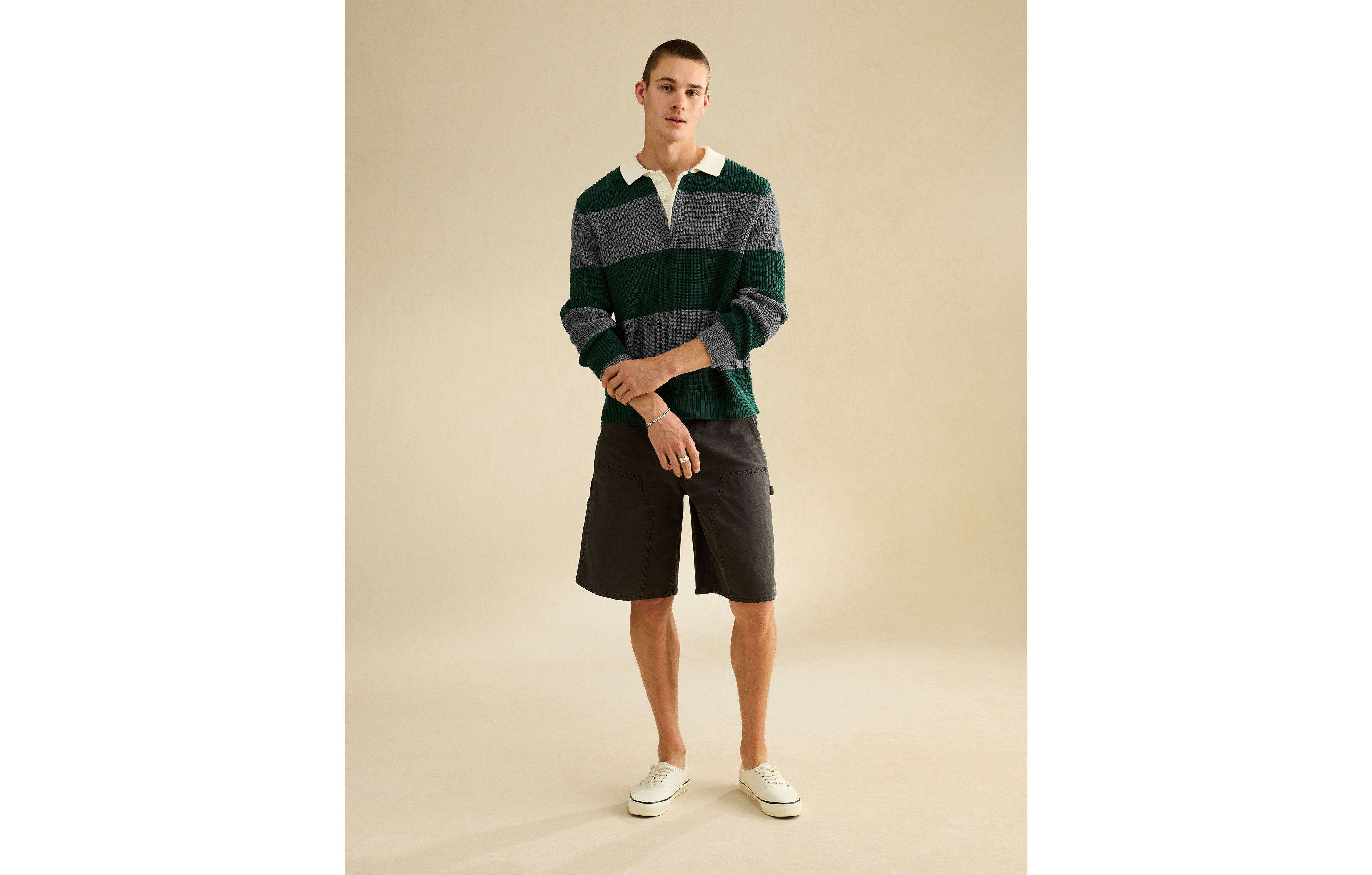 AE Shaker Stitch Rugby Sweater Polo