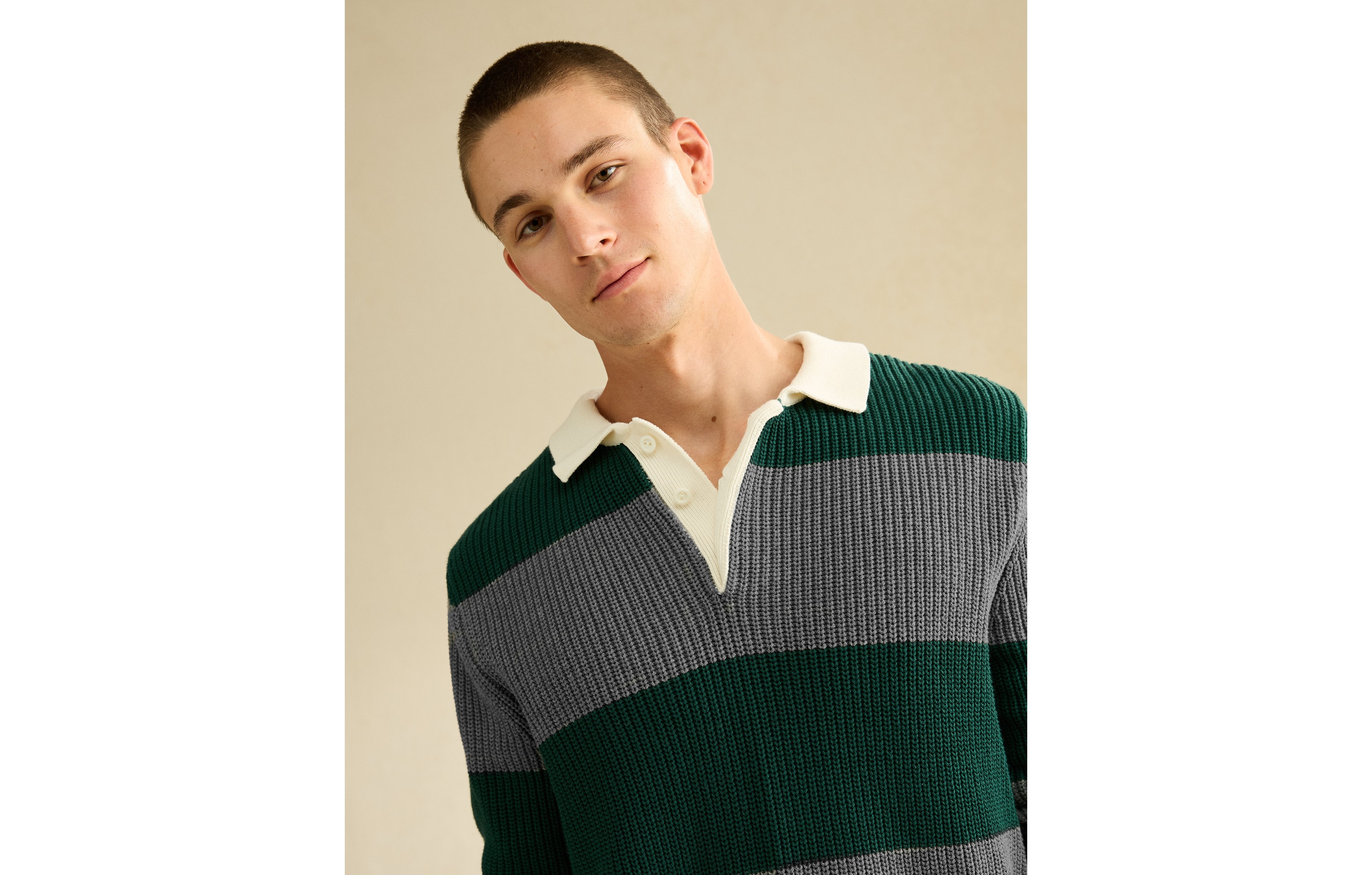 AE Shaker Stitch Rugby Sweater Polo