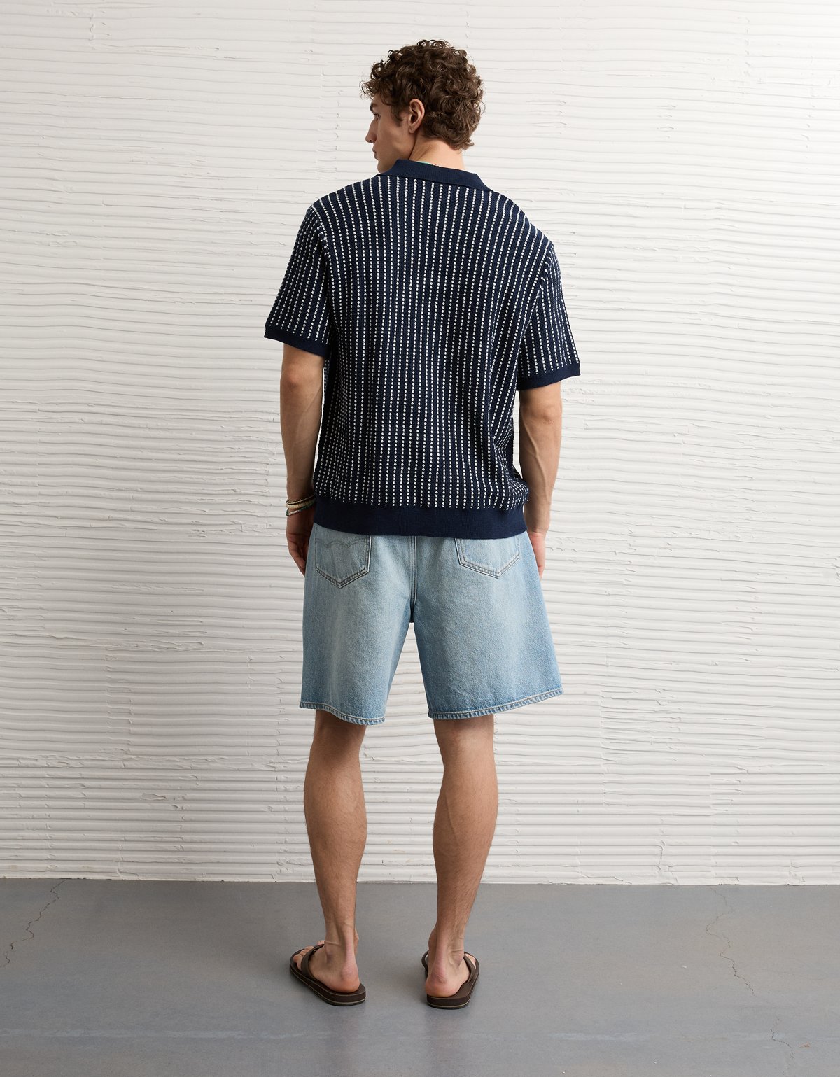 AE Button-Up Sweater Polo Shirt - image 2