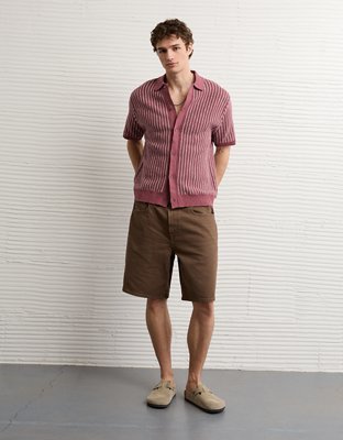 AE Weekend Button-Up Sweater Polo Shirt