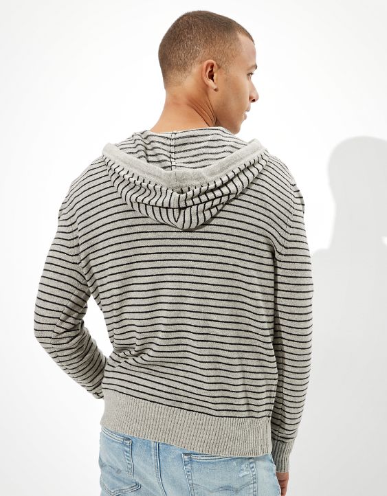 AE Super Soft Henley Hooded Sweater