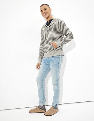 AE Super Soft Henley Hooded Sweater