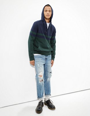 Мужские свитеры American Eagle AE Super Soft Henley Hooded Sweater — фото 4
