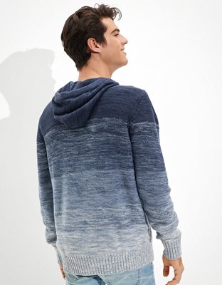 Мужские свитеры American Eagle AE Super Soft Ombre Striped Hooded Sweater — фото 3