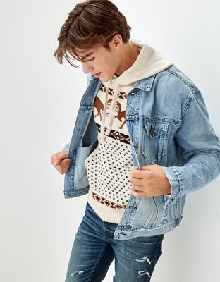 Мужские худи American Eagle AE Super Soft Elk Fairisle Sweater — фото 6