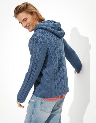AE Cable Knit Sweater Hoodie