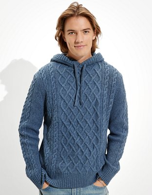 AE Cable Knit Sweater Hoodie