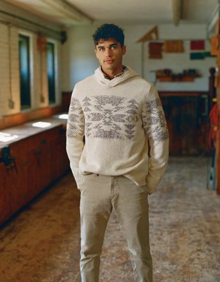 AE Super Soft Patterned Sweater Hoodie