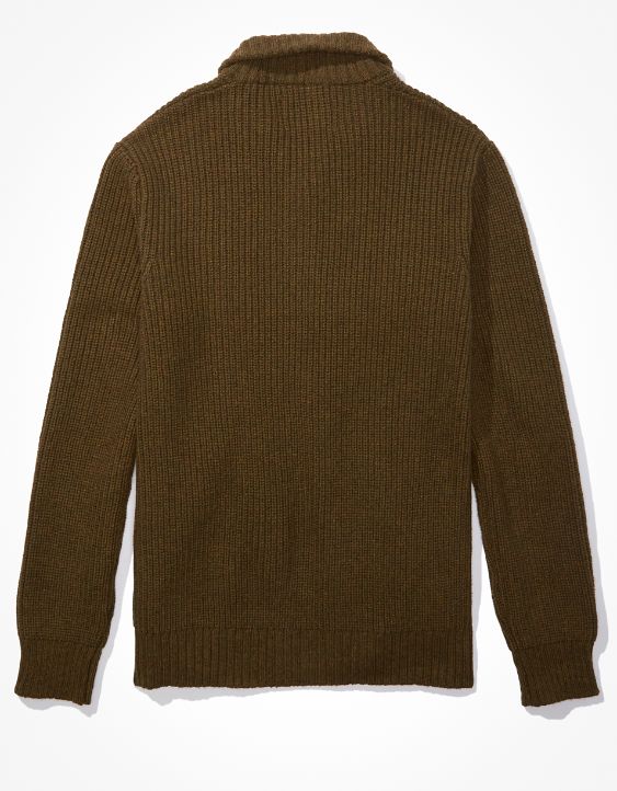 AE Super Soft Mock Neck Henley Sweater