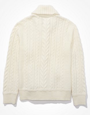 AE Super Soft Cable Knit Shawl Cardigan