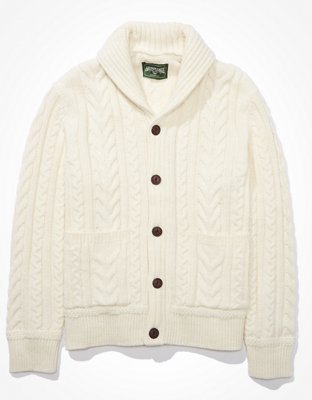 AE Super Soft Cable Knit Shawl Cardigan