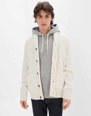 AE Super Soft Cable Knit Shawl Cardigan