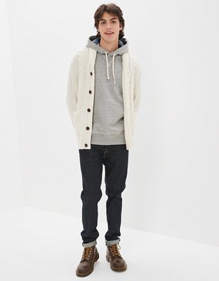 AE Super Soft Cable Knit Shawl Cardigan