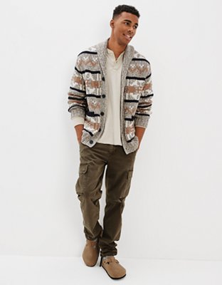 AE Super Soft Patterned Shawl Cardigan