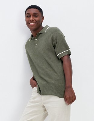 Olive green outlet polo sweater