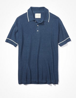 Мужские свитеры American Eagle AE Short-Sleeve Sweater Polo Shirt — фото 3