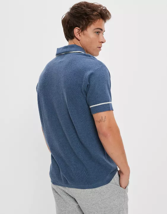 AE Short-Sleeve Sweater Polo Shirt