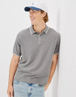 AE Short-Sleeve Sweater Polo Shirt